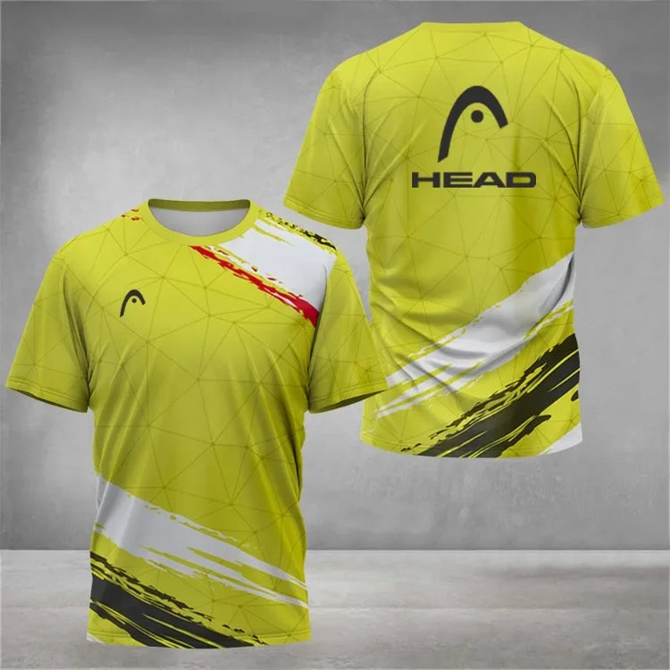 T-shirt da uomo traspirante estiva T-shirt da ping pong da badminton all'aperto O collo manica corta allentata Top nuovo abbigliamento da alpinismo