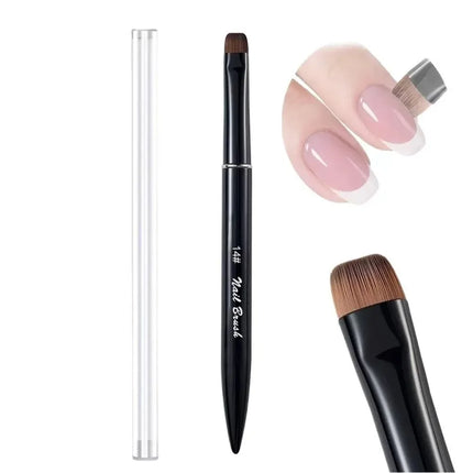 3 in 1 French Nail Brush with Multifunctional Head - Fine Nail Brush for Gel and Acrylic Nails for Precise Cleaning