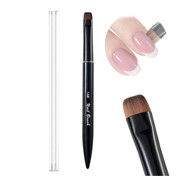 3 in 1 French Nail Brush with Multifunctional Head - Fine Nail Brush for Gel and Acrylic Nails for Precise Cleaning