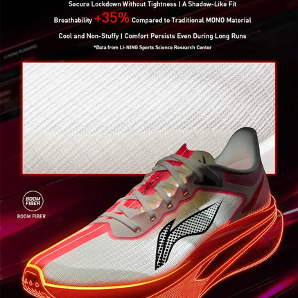 Li-Ning Men's FEIDIAN 6 CHALLENGER Racing Running Shoes SUPER BOOM Lightweight Reflective LiNing Competition Sneakers ARMW003