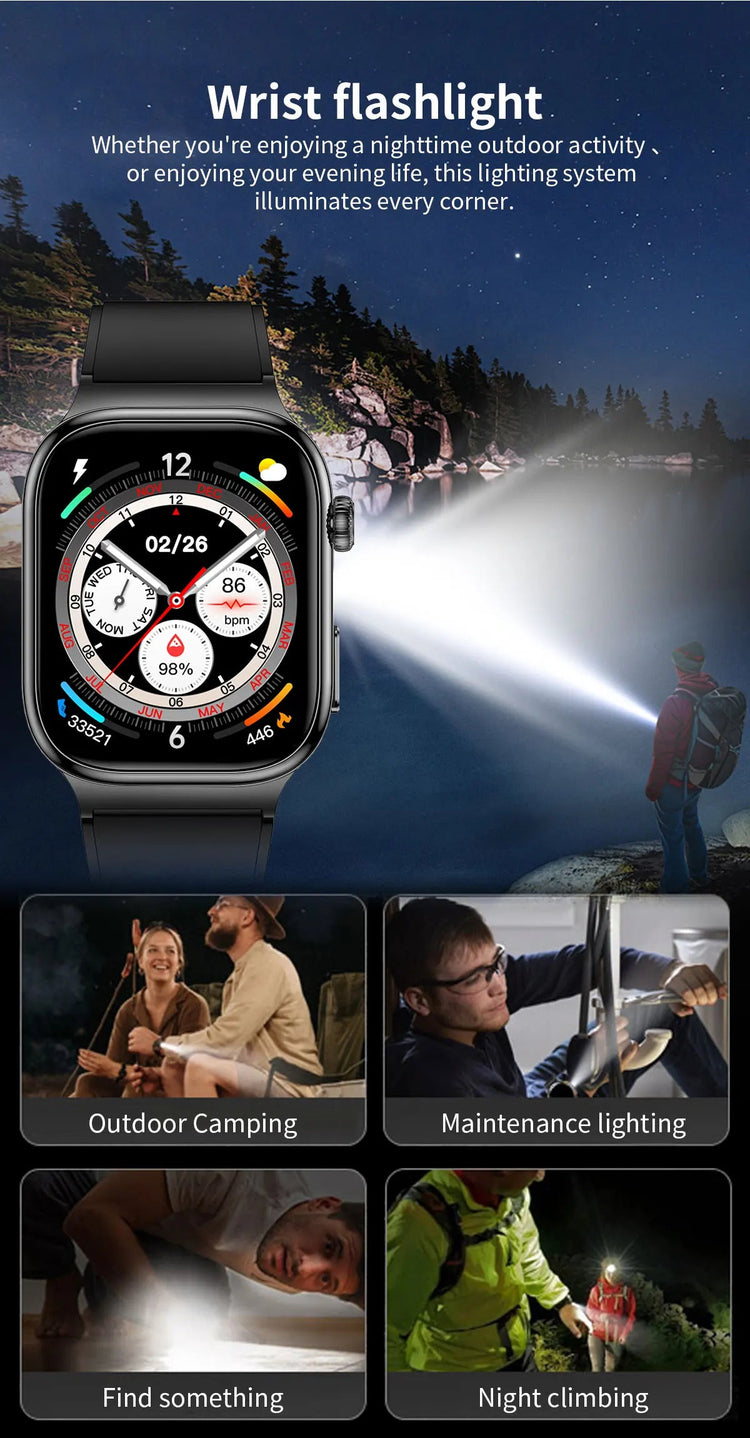 2026 Nuovo Misurazione Accurata Salute Smart Watch ECG + PPG Acido Urico Pressione Sanguigna Lipidi Nel Sangue Chiamata BT Smartwatch Per Le Donne Degli Uomini platinumshop