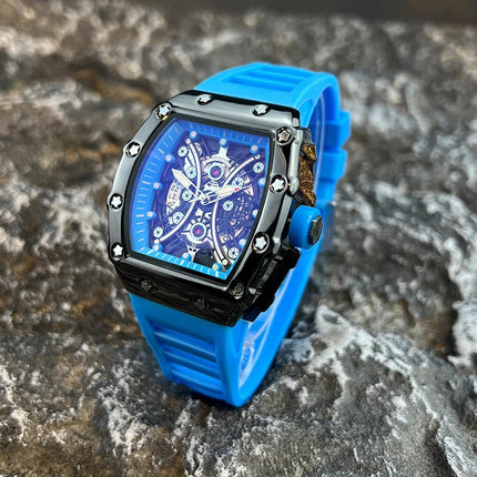 Orologio da uomo leggero marchio di lusso quadrante barile di vino orologio sportivo alla moda con bagliore notturno orologio calendario Reloj L146 platinumshop