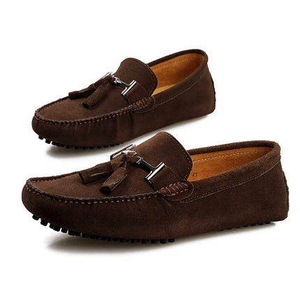 Mocassini da uomo primavera estate scarpe Casual in pelle scamosciata Slip-ons da uomo Luxury Brand Mocassin Man Plus Size 50 51 52 53 per piede grande