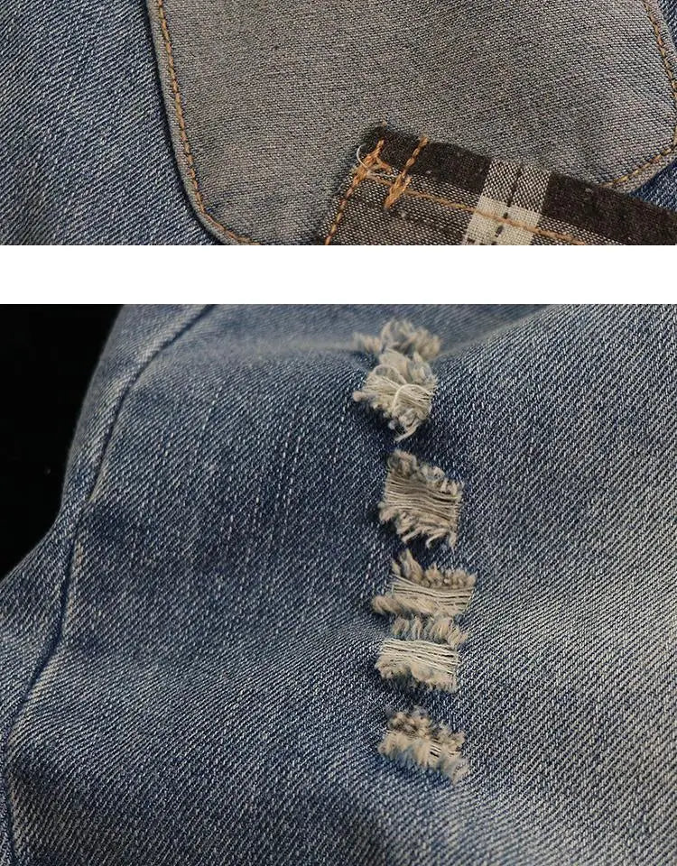 Primavera nuova corea moda Patch disegni cartone animato ricamo Jeans larghi da donna vita elastica pantaloni Casual in Denim di cotone Harem V987
