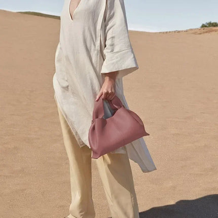 Borsa a Tracolla da Donna di Alta Gamma Autunno/Inverno 2025 – Design con Motivo Lychee e Tracolla a Nuvola