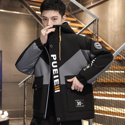 Fashion Men's Hooded Jackets 2026 Spring Autumn Youth High Streetwear Loose Casual Coat Outdoor Zipper Windbreaker Tops Clothing