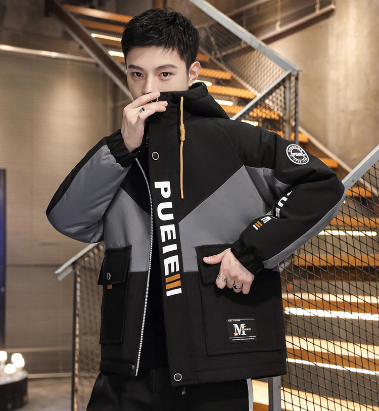 Fashion Men's Hooded Jackets 2026 Spring Autumn Youth High Streetwear Loose Casual Coat Outdoor Zipper Windbreaker Tops Clothing