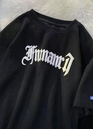 Set di abbigliamento sportivo a maniche corte in seta di ghiaccio estiva casual con waffle transfrontaliero T-shirt da uomo Set di abbigliamento da uomo abbinato platinumshop
