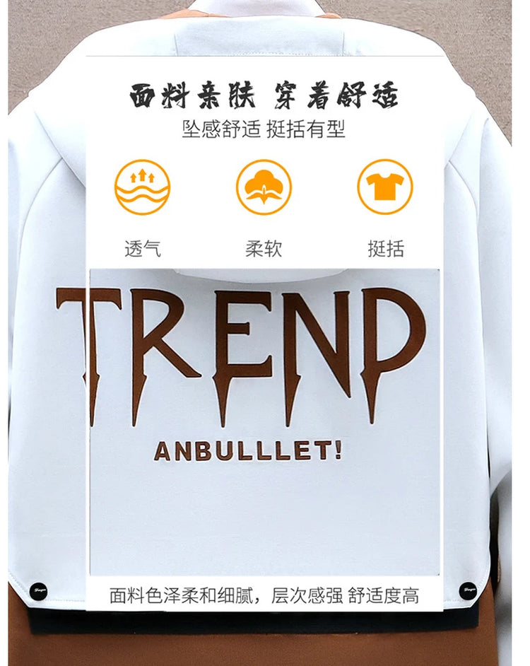 Autumn Casual Men Sets Two Pieces Fashion Korean Trend Hooded Jacket + Pants Spring Sweatshirt Sportswear Man Suit