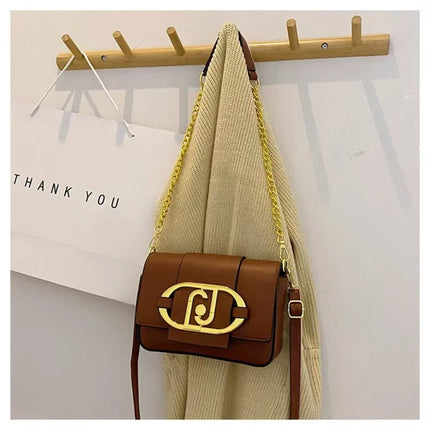 Borsa a tracolla da donna 2026 di nuova moda con catena, stile retrò, grande capacità, versatile, da portare sotto il braccio o a tracolla, piccola borsa quadrata