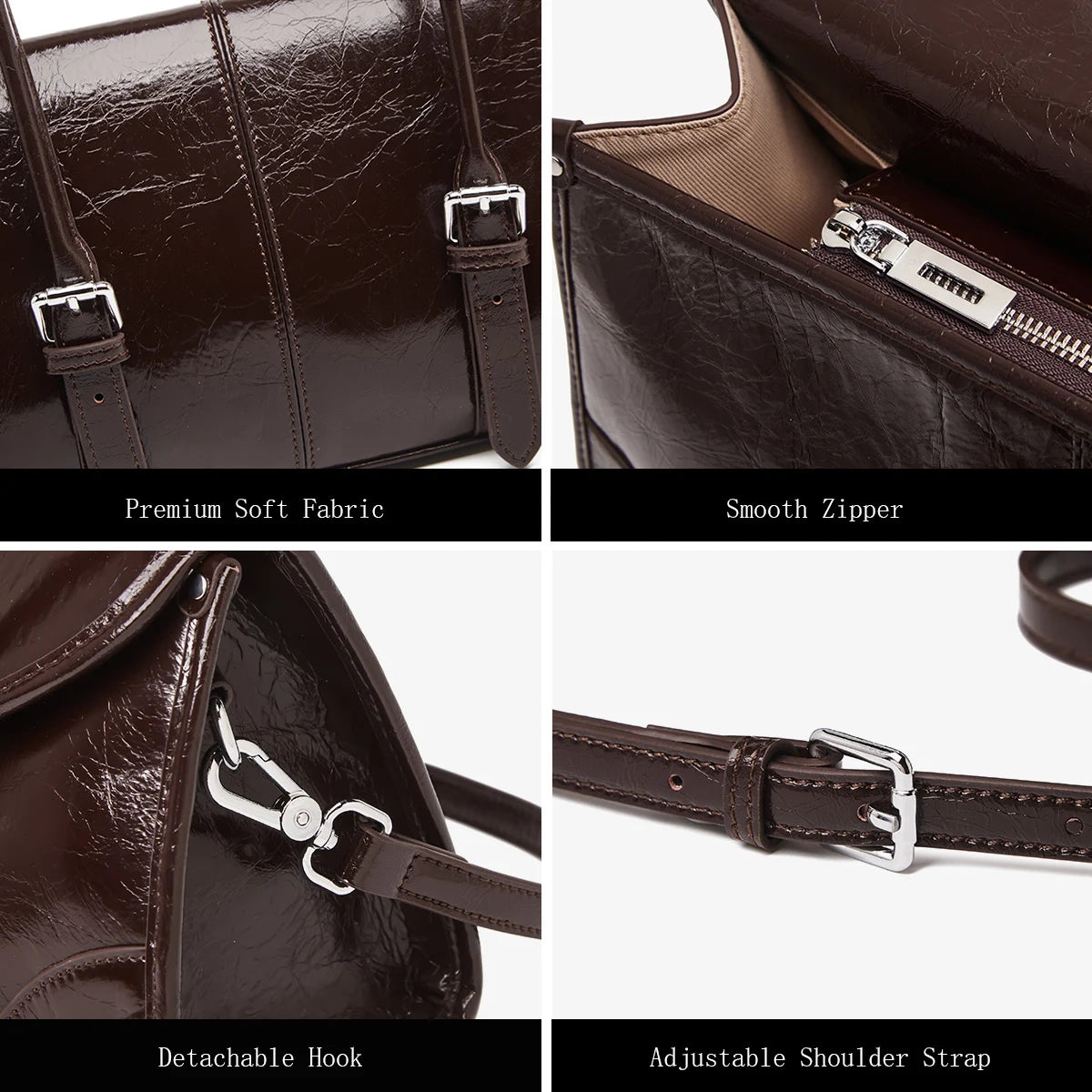 FOXER Lady's Shoulder Bag Genuine Leather Cross Body Bag 2025 Autumn Winter Large Capacity Travel Bag Commute Work Elegant