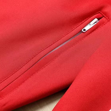 European and American new leisure sports suit men and women high-end fashion space cotton cardigan fashion two-piece large size PlatiNum