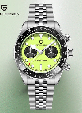 PAGANI DESIGN 2026 Nuovo BB Flamingo Orologio Cronografo Sportivo di Lusso al Quarzo da Uomo con Vetro Zaffiro AR, Impermeabile 100M, Orologio da Polso alla Moda con Cinturino in Acciaio Inossidabile per Uomo, Magazzino Local