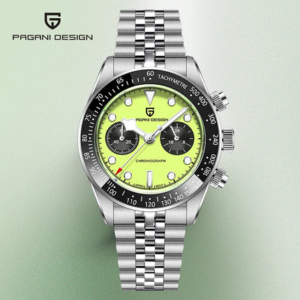 PAGANI DESIGN 2026 Nuovo BB Flamingo Orologio Cronografo Sportivo di Lusso al Quarzo da Uomo con Vetro Zaffiro AR, Impermeabile 100M, Orologio da Polso alla Moda con Cinturino in Acciaio Inossidabile per Uomo, Magazzino Local