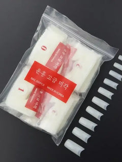 500pcs Half Cover False Nails Press on Nails Tips Clear Acrylic Nails 10 Sizes   for Nail Salons and DIY Nail Art A-08