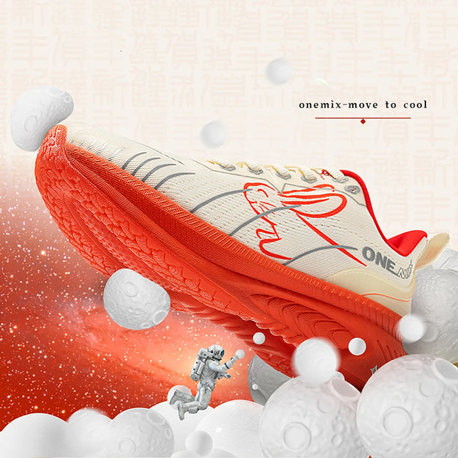Scarpe da corsa ONEMIX Paraurti rosso riflettente Elite Scarpe sportive con rialzo di altezza per scarpe da ginnastica da passeggio in mesh traspirante per esterni da uomo platinumshop