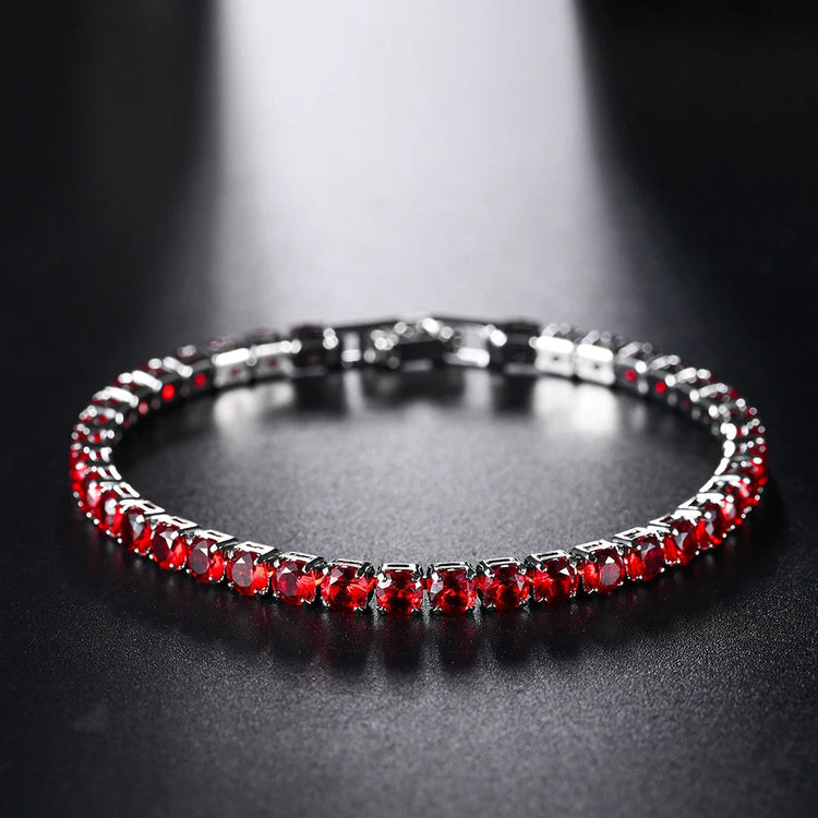 4mm Micro-inlaid Zircon Tennis Bracelet for Women 2025 New Men Bracelet Homme Jewelry Accessories Wholesale PlatiNum