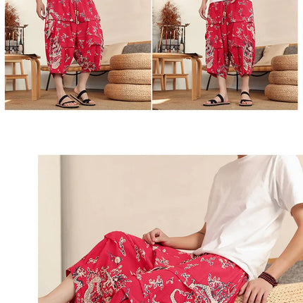 Pantaloncini da Spiaggia Estivi 2026 da Uomo, in Cotone Traspirante, Comodi, Casual, a Gamba Larga, Taglie Forti fino alla 8XL