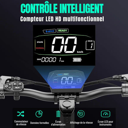 Scooter elettrici TODIMART G2, batteria 48 V 10,4 Ah, motore 500 W, pneumatici fuoristrada da 10 pollici, portata 40-45 km platinumshop