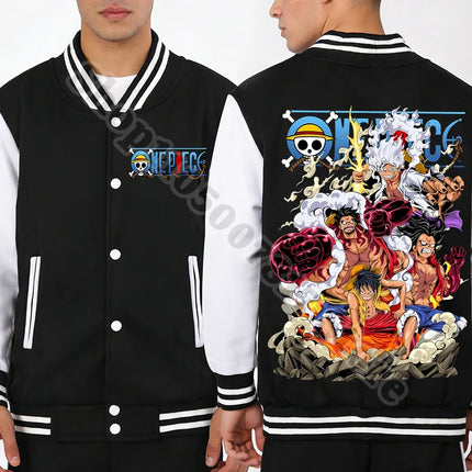 Autumn Fashion Varsity Jacket Anime One Piece Casual Baseball Jackets Adult Children Clothes Cute Sweatshirt Coat Xmas Gift 2026