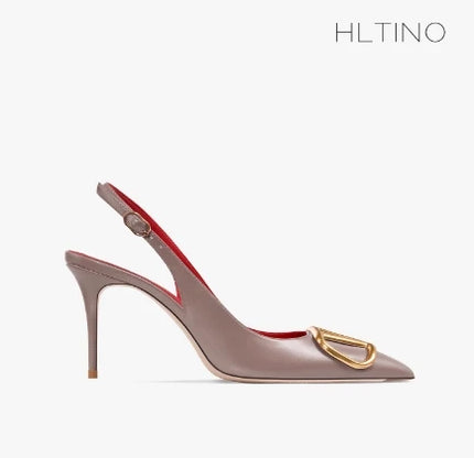 HLTINO Fahion Slingback Nero Comode Scarpe Estive da Donna Sandali con Tacco Alto 2025 Tendenza per Abito da Festa di Nozze