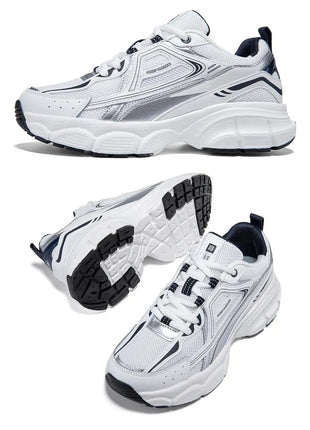 Baasploa Women Running Shoes Lightweight Breathable Sport Shoes Female Comfort White Casual Sneakers Height Increase Cushioning PlatiNum