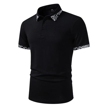 Men's Summer Short Sleeve Polo Shirt, Lapel Collar T-shirt, Solid Color, Sports T-shirt T15
