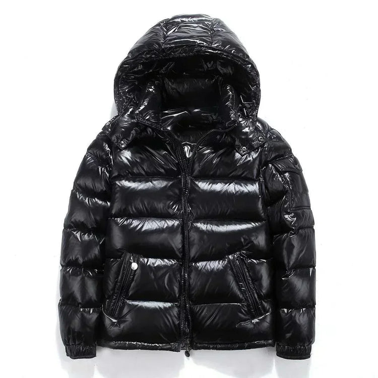 New High Quality Parkas Windproof Thickened Warm Long Sleeve Hooded Down Coat Men Trend Solid Color Short Winter Hooded Jackets