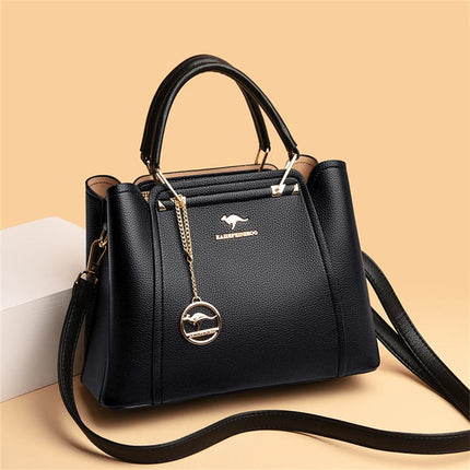 2024 Luxury Women Designer 3 Layers Shoulder Crossbody Sac Ladies Large Capacity Leather Handbags Shopper Brand Messenger Totes PlatiNum