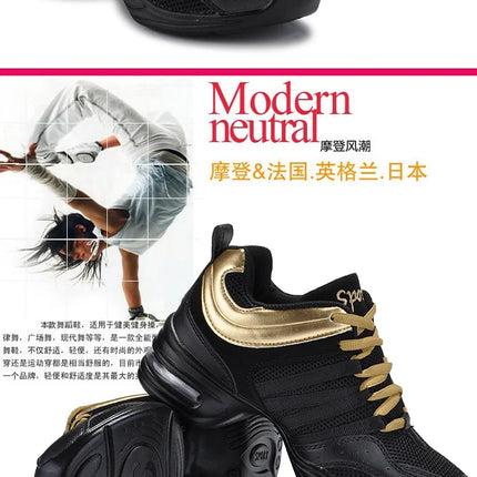 New Soft Outsole Breath Dance Shoes Women Sports Feature Dance Sneakers Jazz Hip Hop Shoes Woman Dancing Shoes Ladies Sneakers