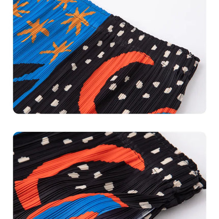 Gonna Plissettata Originale Miyake con Elastico in Vita, Design Plissettato Stampato, Moda Donna Estate 2026, Nuova Gonna a Metà Coscia Casual con Pieghe
