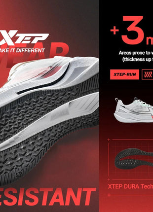 Xtep 2000km 5.0 Running Shoes Soft Universal Sneakers Cushion Durable Jogging Wear-Resistant Lightweight Shoes 874119110023 PlatiNum
