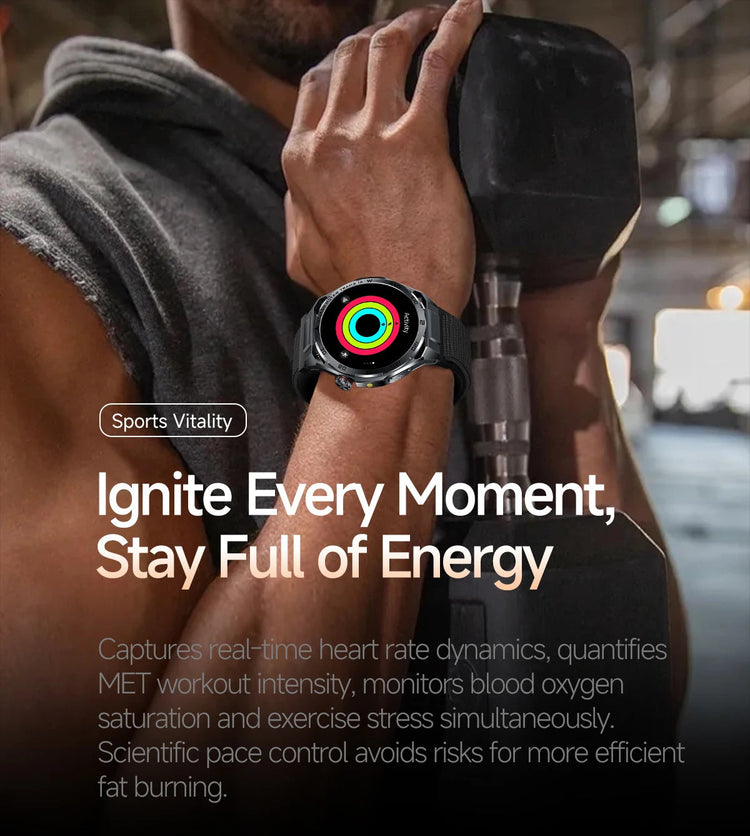 Nuovo Smartwatch 2026 con Analisi AI del Grasso Corporeo, ECG+PPG, Acido Urico, Pressione Sanguigna, Ossigeno nel Sangue, Chiamate, Schermo AMOLED per Uomini e Donne platinumshop