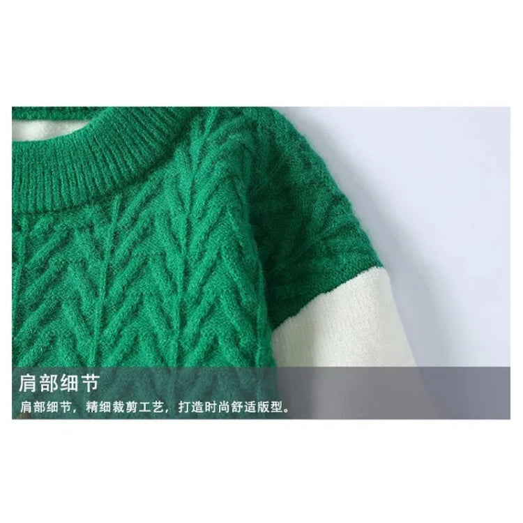 New Fashion Men O-Neck Pullovers Winter Knitted Sweaters Splicing Casual Sweaters High Quality Male Loose Pullovers Clothing 4XL