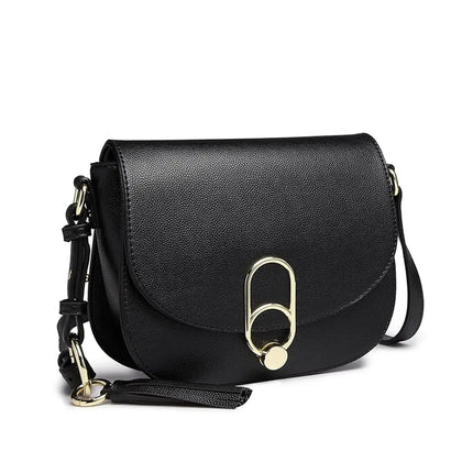 Miss Lulu WOMEN'S shoulder bag shoulder bag with zipper and tassel, modern, ideal for holiday and shopping, Crossbody Bag PlatiNum