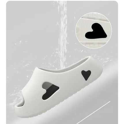 2025 Pantofole da donna alla moda Sandali Scivoli da spiaggia Scarpe da doccia spesse antiscivolo in tinta unita per la casa estiva all'esterno