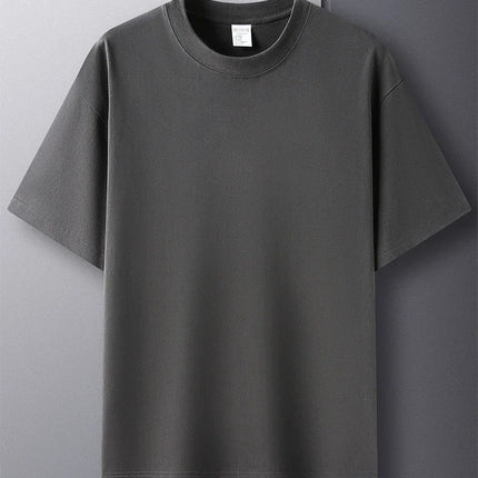 Men's Summer 100% Pure Cotton Short Sleeve Crew Neck Fashion Style Half Sleeve Breathable Top T-shirt Short Sleeve