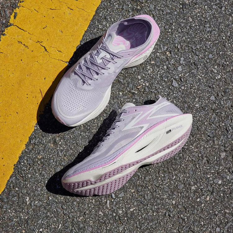 361 Degrees FLAME 3.0 Men Women Running Shoes Carbon Plate Racing Rebound Stable Breathable Wear-resistant Sneakers 672412207 PlatiNum