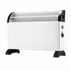 2000W Electric Convection Heater with Adjustable Thermostat and 3 Power Levels, Silent Low-Consumption Heater for Wall or Floor