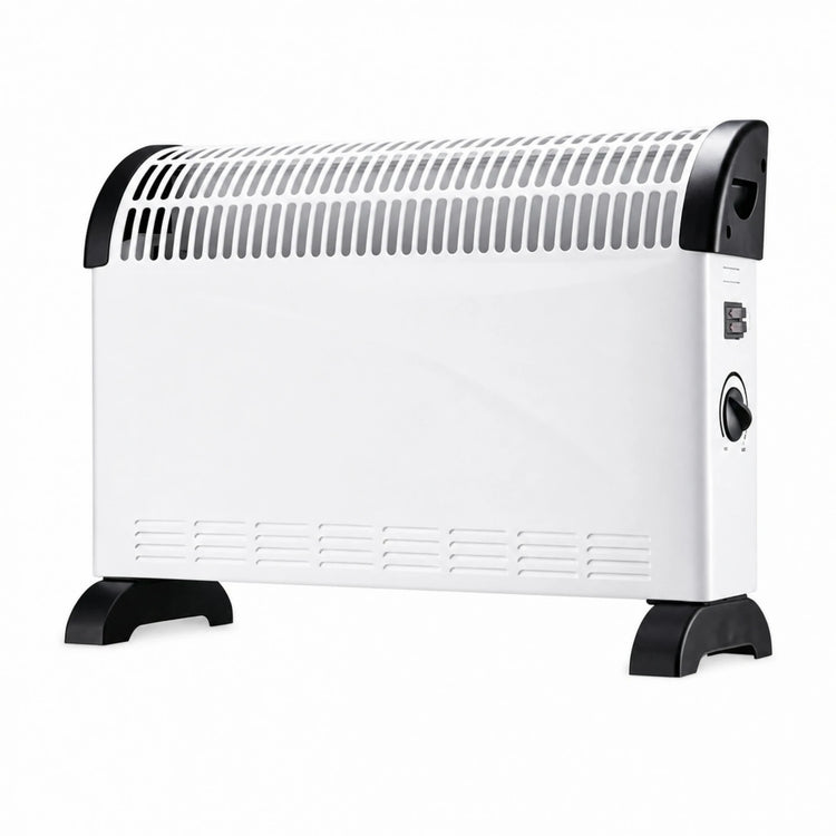 2000W Electric Convection Heater with Adjustable Thermostat and 3 Power Levels, Silent Low-Consumption Heater for Wall or Floor