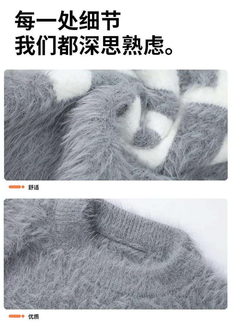 2026 Winter Fashion Sweater Men Casual Knit Pullovers Mens Thick Warm letter pattern Sweaters Men's Daily Warm sweaters male