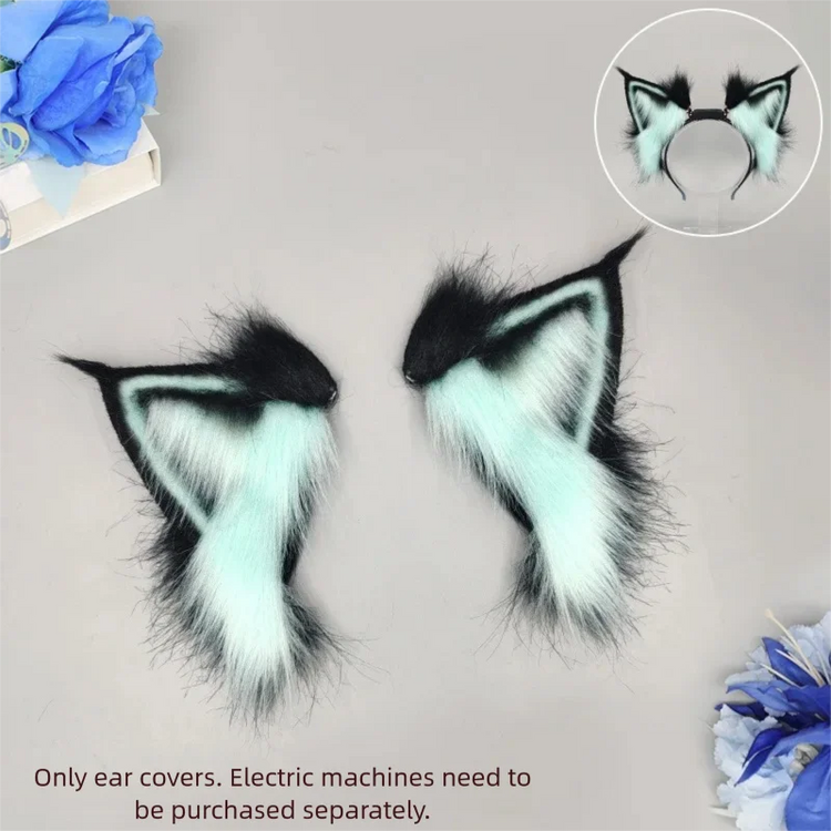 Electric Fox Ear Headband Gravity-Sensitive Simulation Realistic Animal Fluffy Ears Cosplay Headpiece Cat Ear Anime Accessories