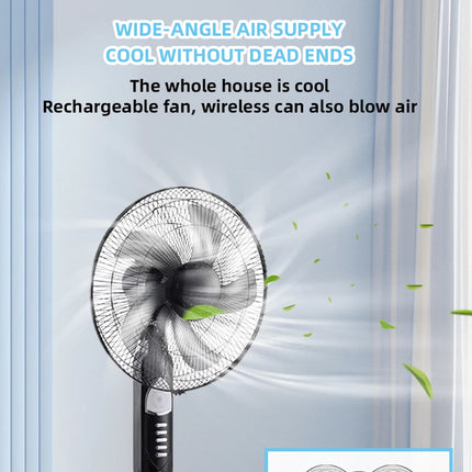 Ventilatore da pavimento ad energia solare 6 - 12 ore di corsa Ventilatore da pavimento portatile regolabile a 3 velocità per porta USB di emergenza oscurante domestica e luce notturna