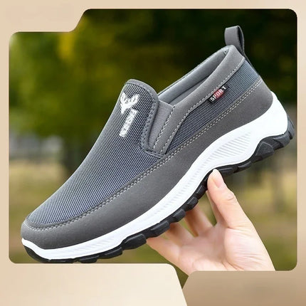 Scarpe da ginnastica da trekking da uomo, scarpe da ginnastica da viaggio ortopediche traspiranti, comode per attività all'aperto, escursioni, passeggiate