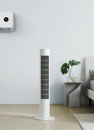 Ventilatore a Torre MIJIA Smart DC a Frequenza Variabile 2a Generazione, 150 °   Ventilatori oscillanti da terra per ambienti, 4 velocità, 3 modalità, versione CN con adattatore