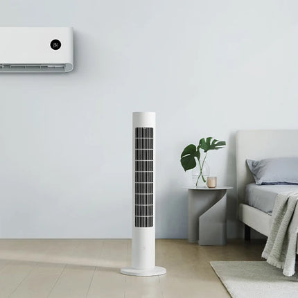 Ventilatore a Torre MIJIA Smart DC a Frequenza Variabile 2a Generazione, 150 °   Ventilatori oscillanti da terra per ambienti, 4 velocità, 3 modalità, versione CN con adattatore