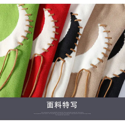 2025 Korean Style Men Women Sweater Knitted Trendy Youth Student Style Knitwear Top Casual Warm Crew Neck Knitted Pullover 4XL-M