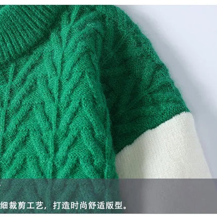 Thorn Style Spliced Knitted Sweater 2025 Fashionable High Street Autumn Winter Warm Men's Top Hip-hop Streetwear Fishing Sports