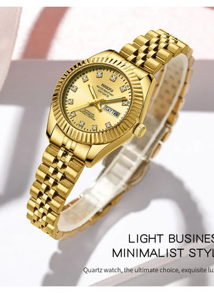 NIBOSI Orologi da donna con diamanti Orologio da donna casual di moda di lusso delle migliori marche Orologio da donna con data settimanale automatica impermeabile Reloj platinumshop
