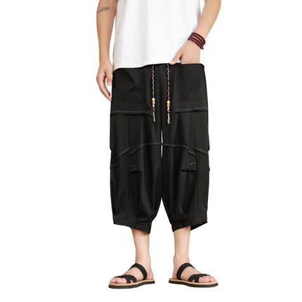 Pantaloncini estivi da uomo Casual leggeri larghi streetwear pantaloni al polpaccio moda comodi e traspiranti nuovi pantaloni a gamba larga da uomo